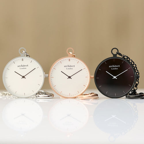 Load image into Gallery viewer, Modern Pocket Watch Silver - Handwriting Engraving
