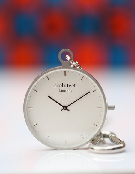 Modern Pocket Watch Silver - Handwriting Engraving