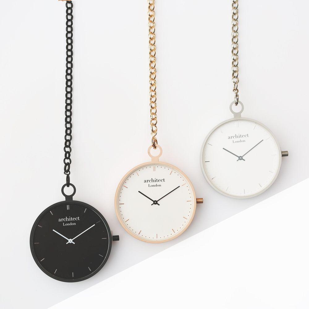 Modern Pocket Watch Rose Gold - Modern Font Engraving