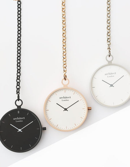 Modern Pocket Watch Rose Gold - Handwriting Engraving