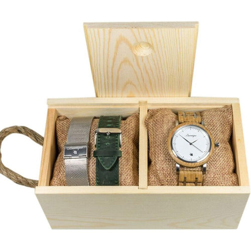 Load image into Gallery viewer, Waidzeit Grapevine Wine Barrel Wooden strap Gentlemen watch
