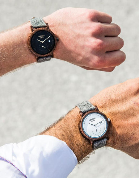 Waidzeit Maximilian Men Black with Loden Strap - A Masterpiece of Elegance