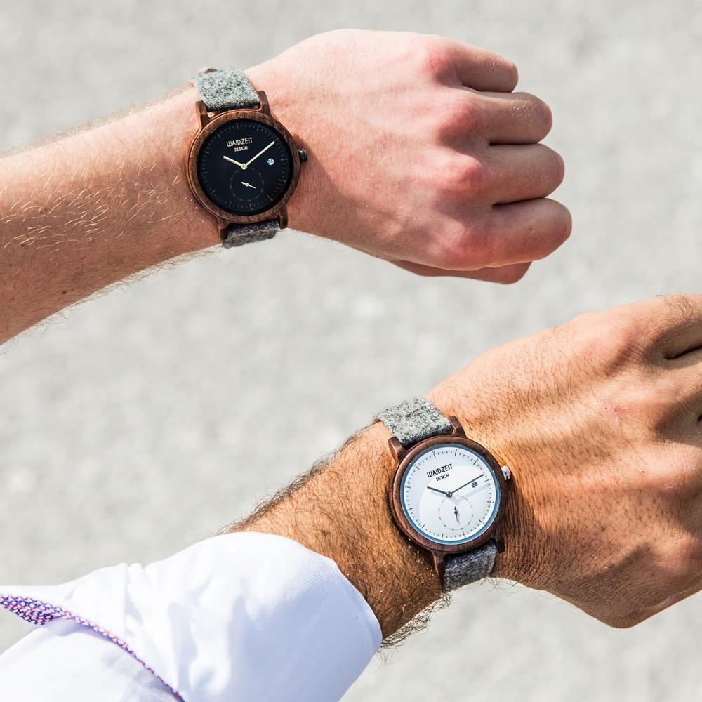 Waidzeit Maximilian Men Black with Loden Strap - A Masterpiece of Elegance