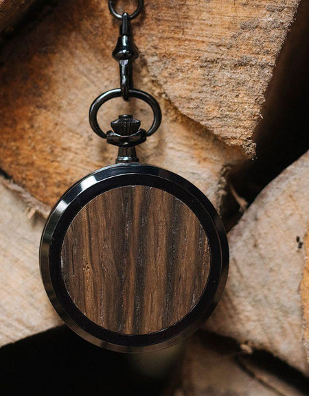 Waidzeit Franz Theodor Skeleton Pocket Watch - A Timeless Elegance in Black