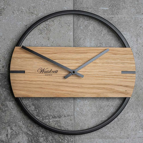 Load image into Gallery viewer, Waidzeit Wall Clock Novum oak
