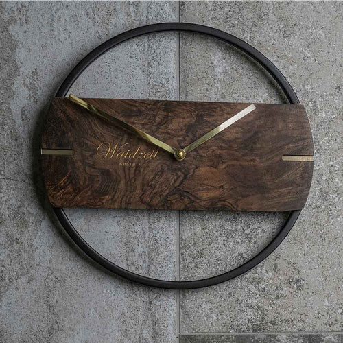 Load image into Gallery viewer, Waidzeit Wall Clock Novum Premium walnut
