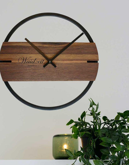 Waidzeit Wall Clock Novum walnut