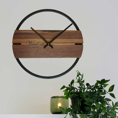 Load image into Gallery viewer, Waidzeit Wall Clock Novum walnut
