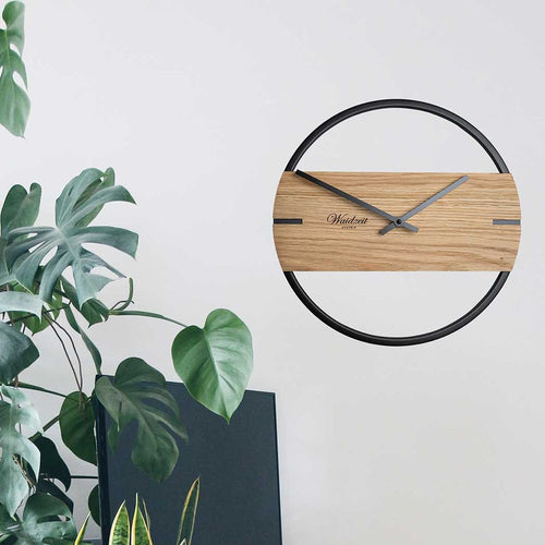 Load image into Gallery viewer, Waidzeit Wall Clock Novum oak
