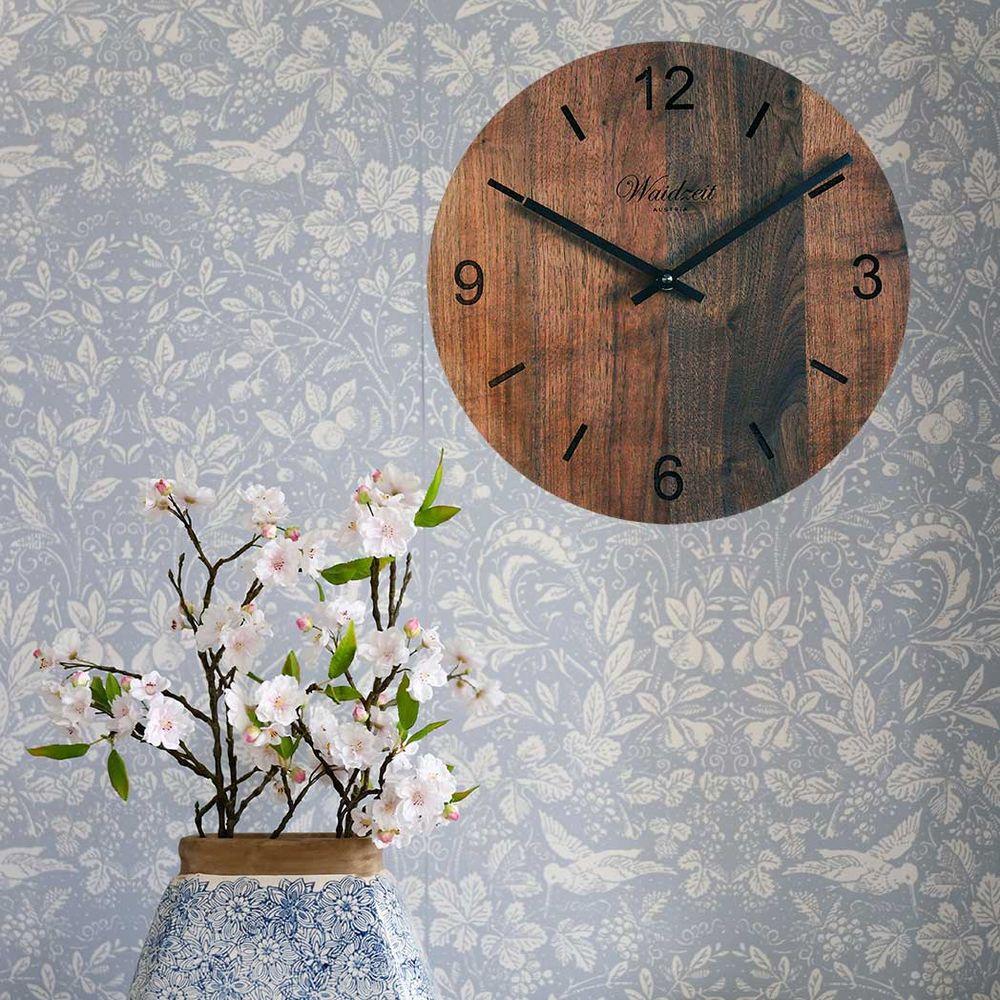 Waidzeit Wall Clock Tempus Walnut