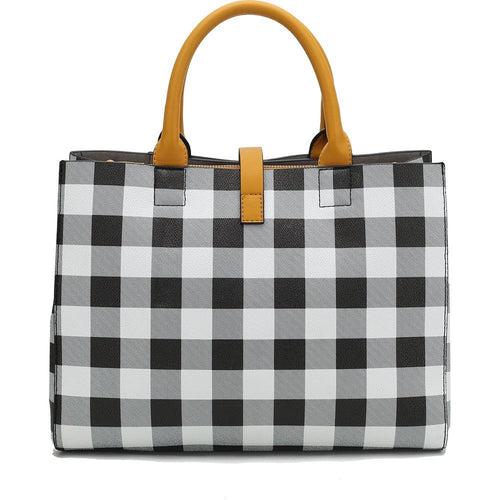 Load image into Gallery viewer, Yuliana Checkered Satchel Bag with Wallet
