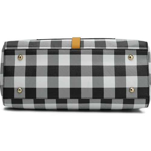 Load image into Gallery viewer, Yuliana Checkered Satchel Bag with Wallet
