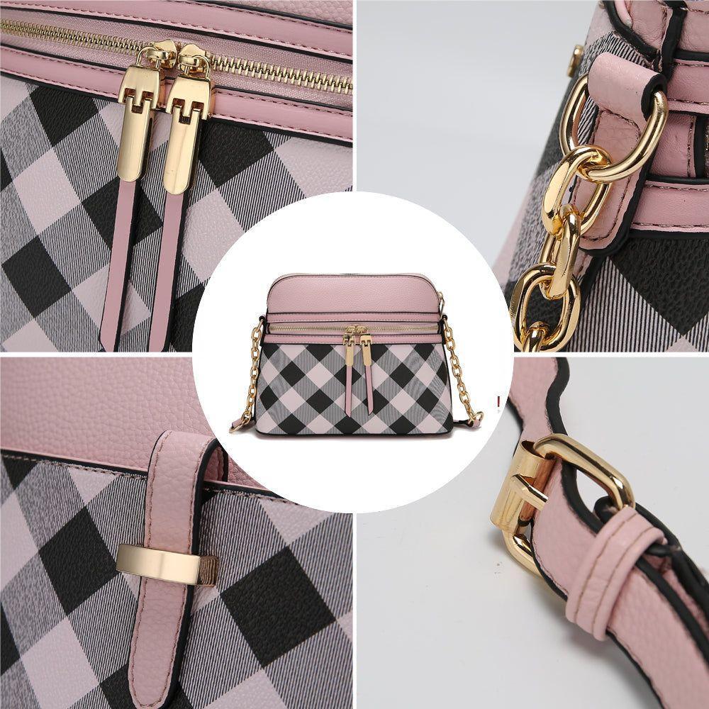 Suki Checkered Crossbody Handbag