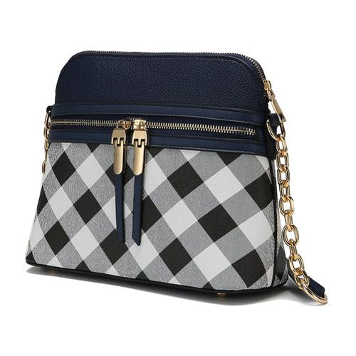 Load image into Gallery viewer, Suki Checkered Crossbody Handbag: Elevate Your Elegance
