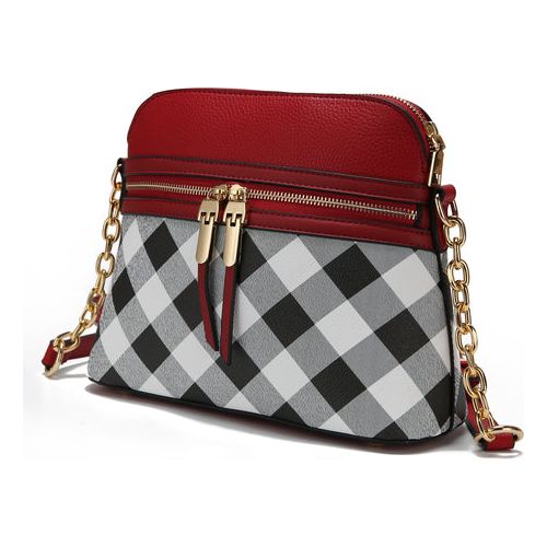 Load image into Gallery viewer, Suki Checkered Crossbody Handbag: Elevate Your Elegance
