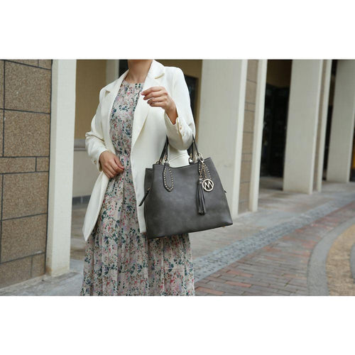 Load image into Gallery viewer, Lana Vegan Leather Satchel Bag
