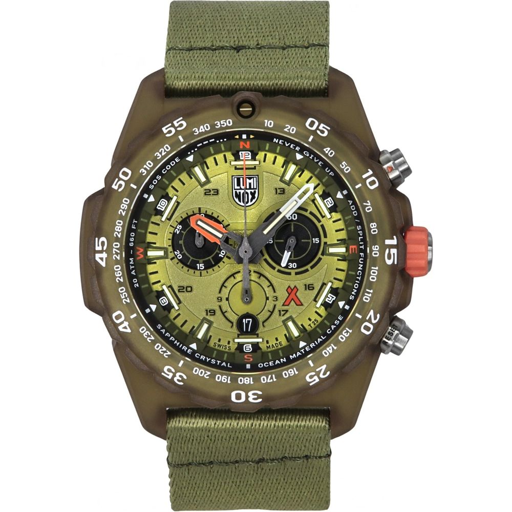 Luminox Bear Grylls Survival ECO Master Chronograph Green Dial Quartz Diver’s Watch