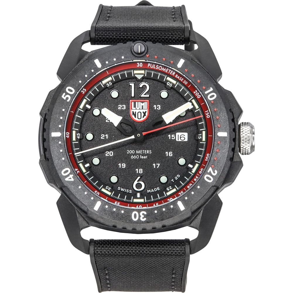 Luminox ICE SAR Arctic Rubber Strap Black Dial Swiss Quartz Diver's XL.1051 Men's Watch