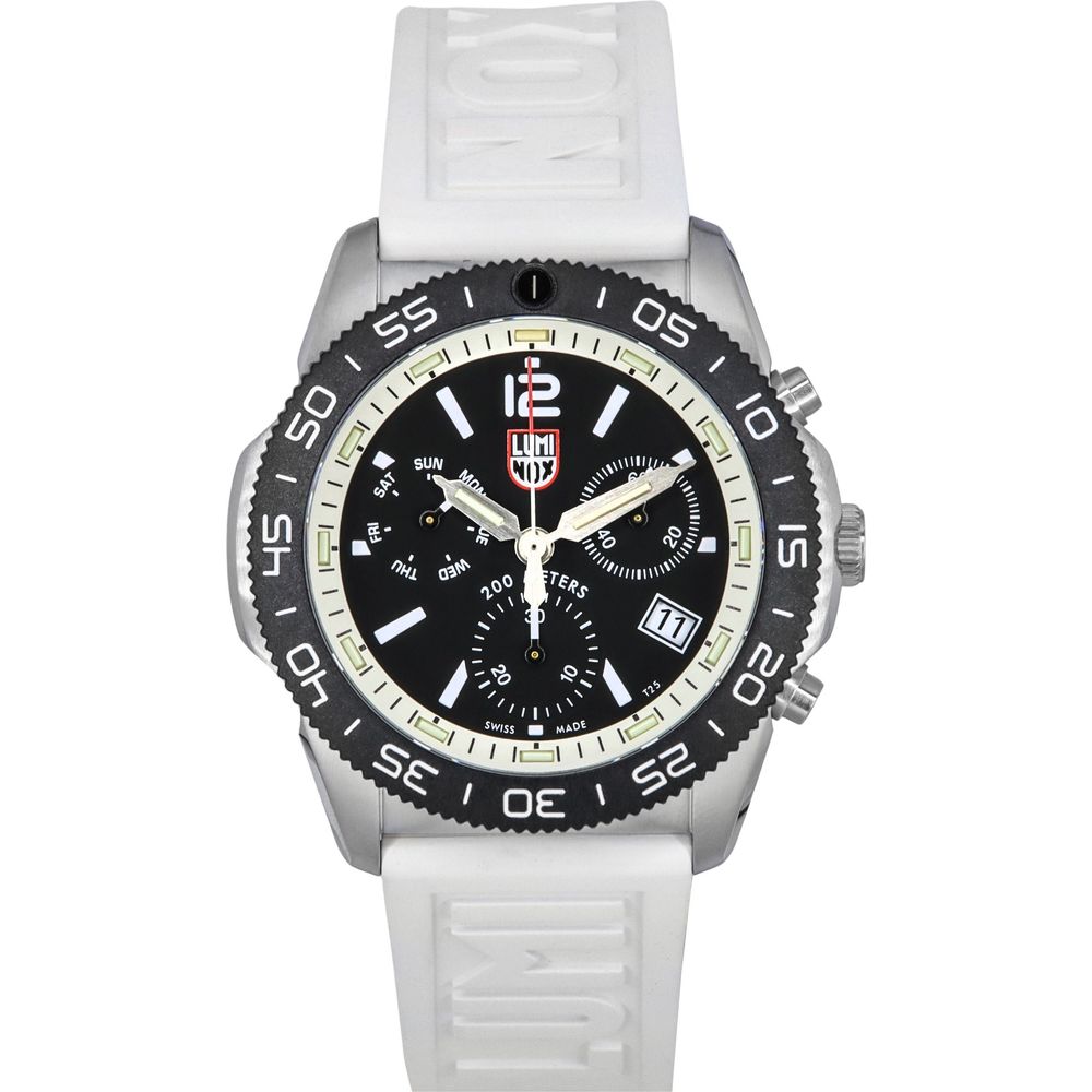 Luminox Pacific Diver Chronograph White Rubber Strap Black Dial Swiss Quartz Diver's XS.3141