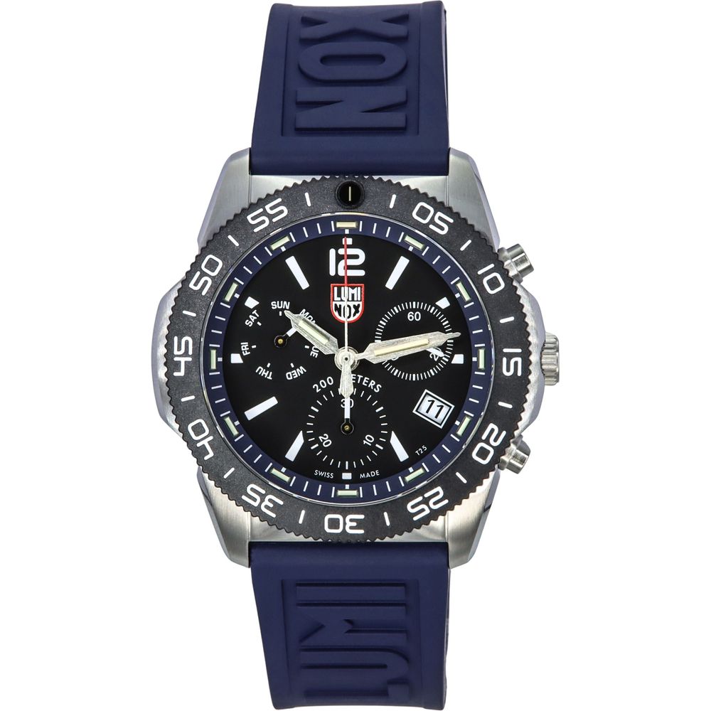 Luminox Pacific Diver Chronograph Navy Rubber Strap Black Dial Swiss Quartz Diver's Watch