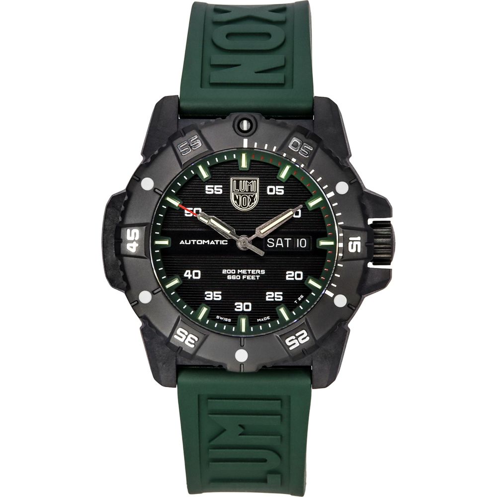 Luminox Master Carbon SEAL Green Rubber Strap Black Dial Swiss Automatic Diver's XS.3877 - A Testament to Precision and Style