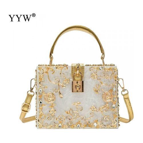 Load image into Gallery viewer, Acrylic Handbags Women 2022 Fashion Flower Shoulder Bags Evening Party
