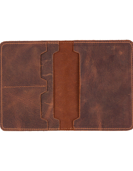 Yuma Genuine Leather Passport Wallet - Handmade Travel Document Holder-1