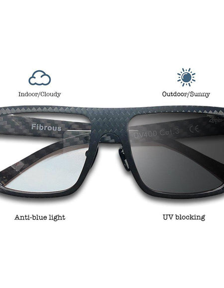 Fibrous - Carbon Fiber Square - Anti Bluelight