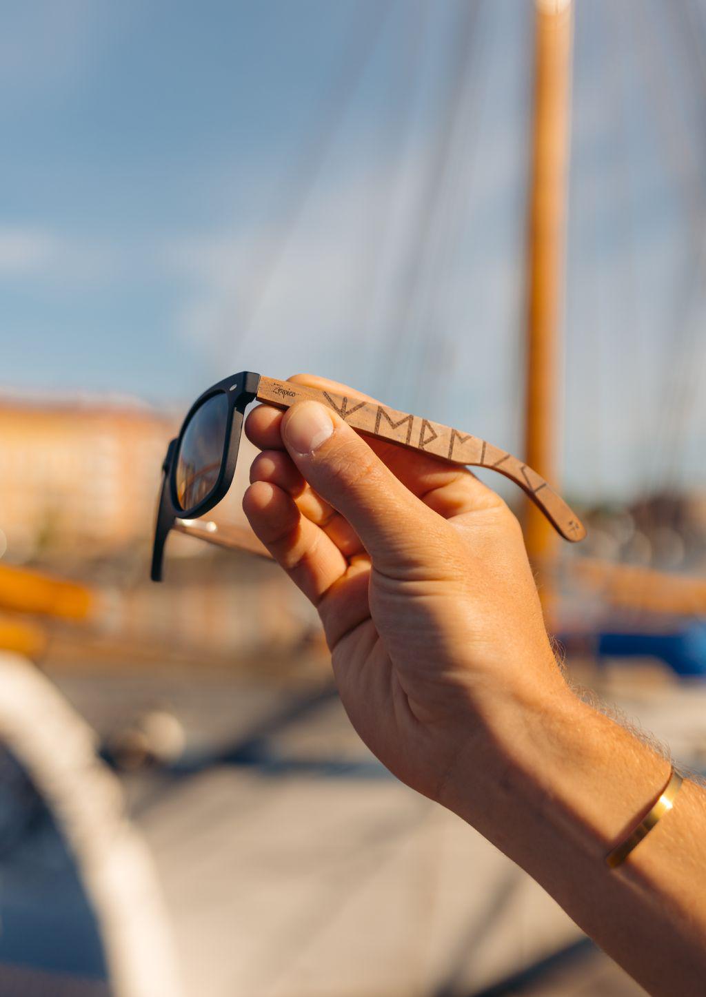 Eyewood | Engraved wooden sunglasses - Viking Runes-4