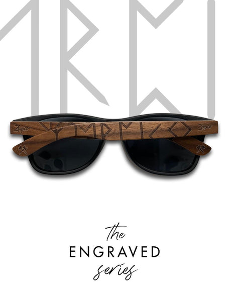 Eyewood | Engraved wooden sunglasses - Viking Runes-1