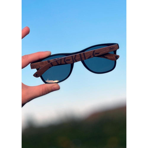 Load image into Gallery viewer, Eyewood | Engraved wooden sunglasses - Viking Runes - Norway
