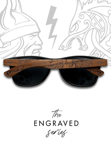 Eyewood | Engraved wooden sunglasses - Vikings-1