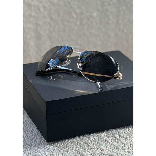 Load image into Gallery viewer, Titanium Aviator Sunglasses - V2 - 24K GOLD Plated
