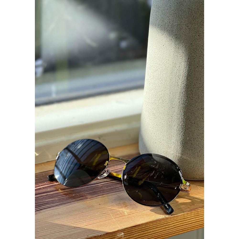 Titanium Round Sunglasses - V2 - 24K GOLD Plated