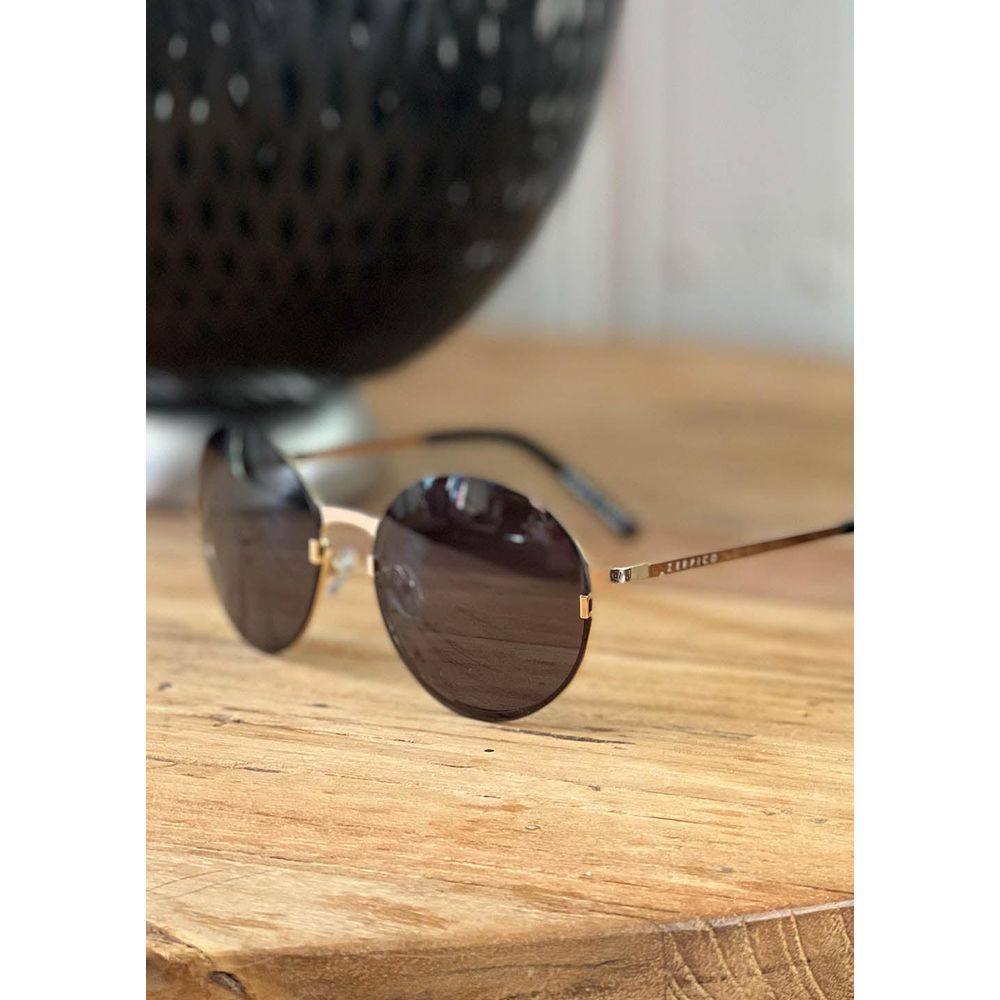 Titanium Round Sunglasses - V2 - 24K GOLD Plated