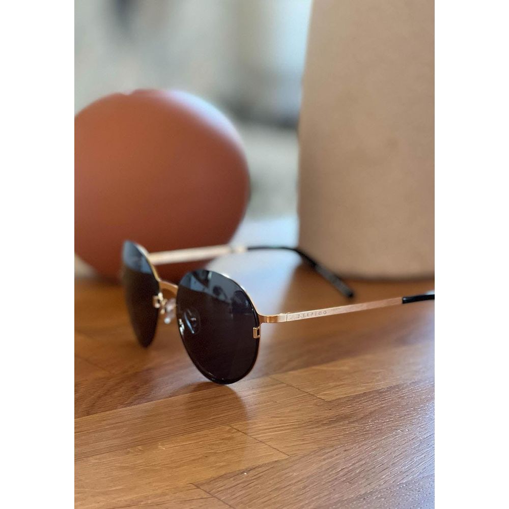 Titanium Round Sunglasses - V2 - 24K GOLD Plated