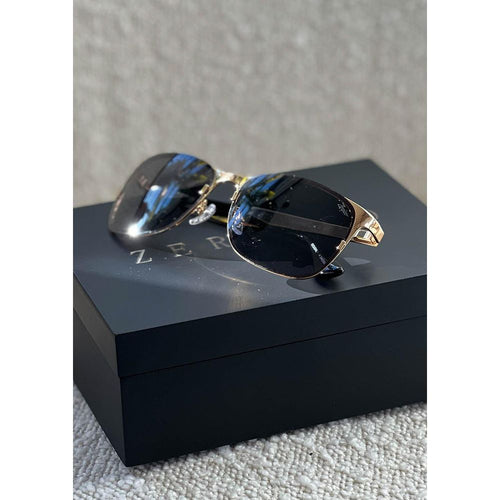 Load image into Gallery viewer, Titanium Wayfarer Sunglasses - V2 - 24K GOLD Plated
