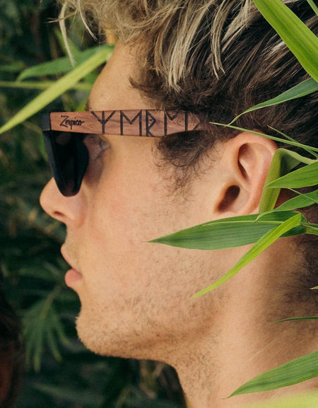 Eyewood | Engraved wooden sunglasses - Viking Runes-0