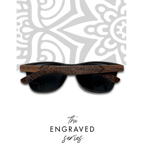 Load image into Gallery viewer, Eyewood | Engraved wooden sunglasses - Mandala-1
