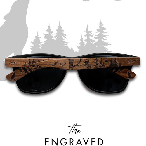 Load image into Gallery viewer, Eyewood | Engraved wooden sunglasses - The North-1
