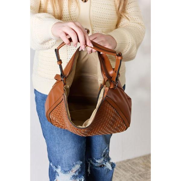 SHOMICO Elegant Woven Vegan Leather Handbag