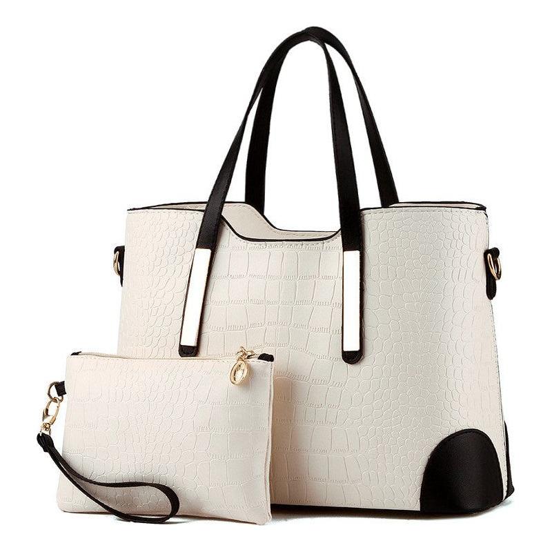 Luxury Fashion Two-Piece Colour Contrast Handbag