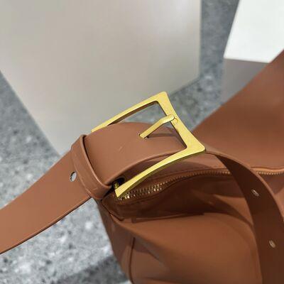 Luxurious Adjustable Strap PU Leather Handbag