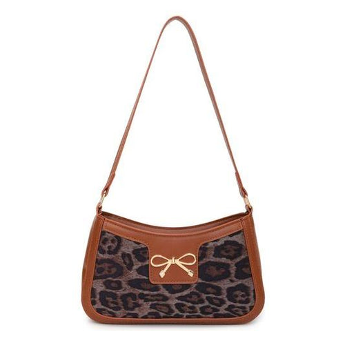 Load image into Gallery viewer, Bow Leopard PU Leather Handbag - A Statement of Elegance and Style
