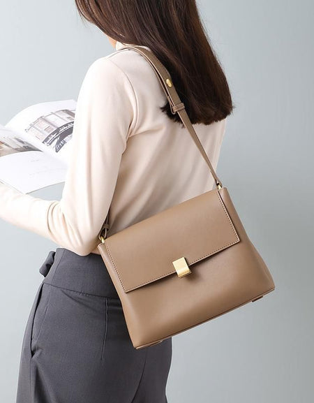 Genuine leather hobo messenger bag 2025 new trendy high-end shoulder