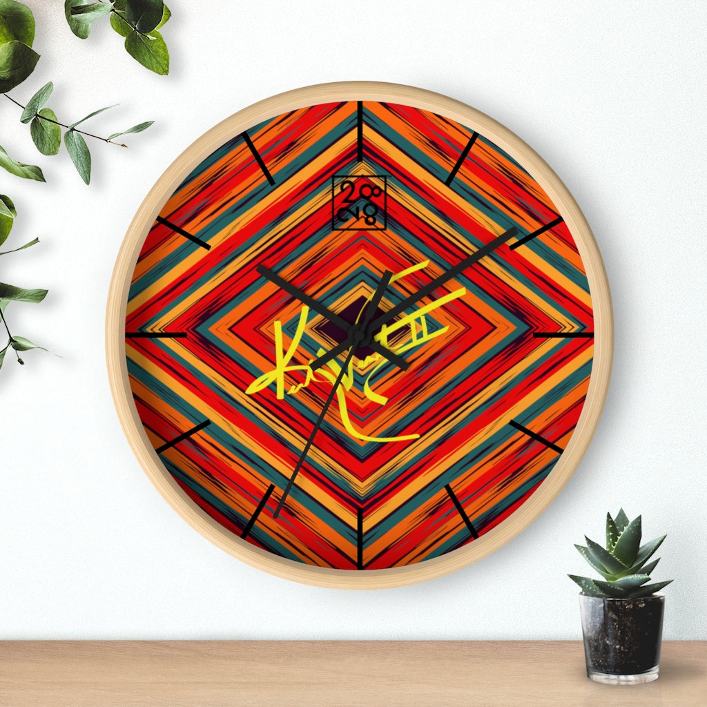 2882Time™ Boho Tribe Diamond Stripe Geometric Clock