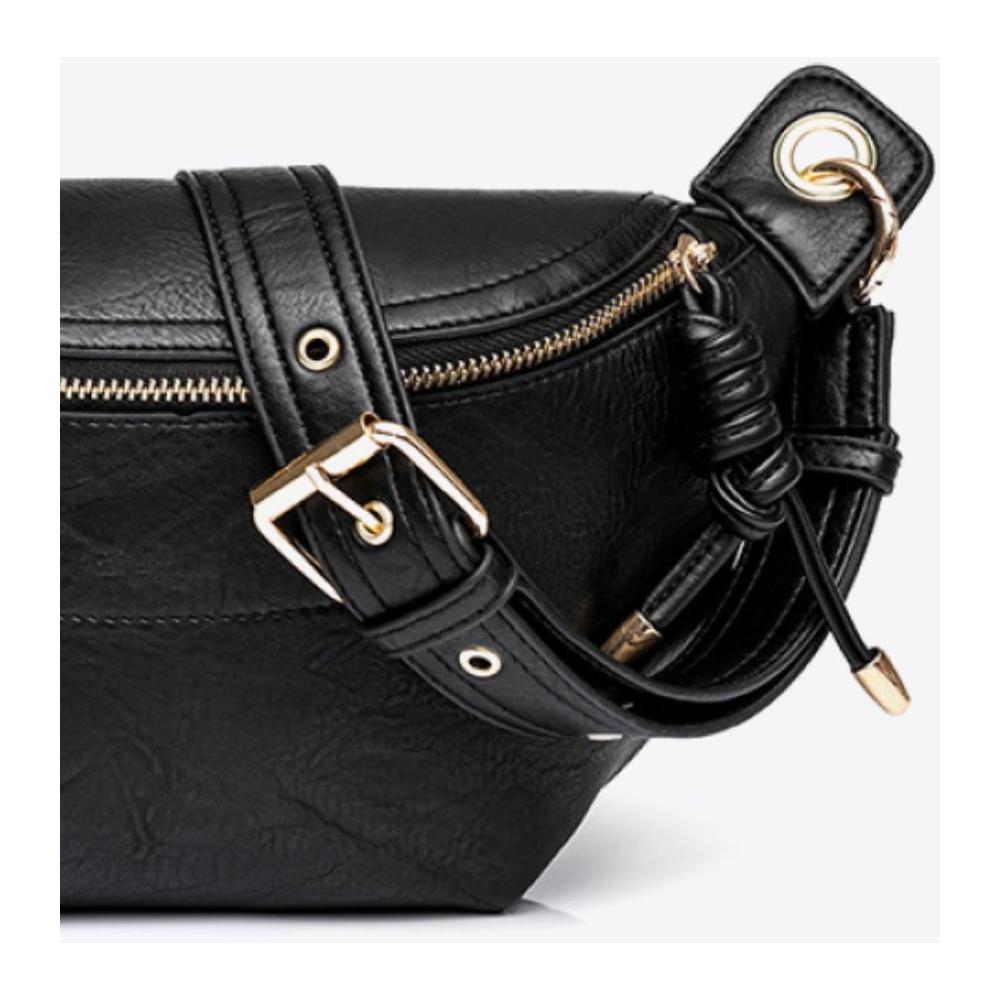 Leather Chain Strap Crossbody Bag