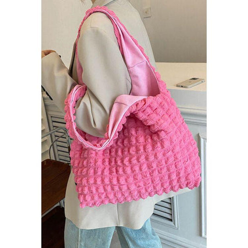 Load image into Gallery viewer, Designer Ruched Polyester Large Handbag
