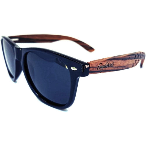 Load image into Gallery viewer, Zebrawood Sunglasses, Stars and Bars With Wooden Case, Polarized,
