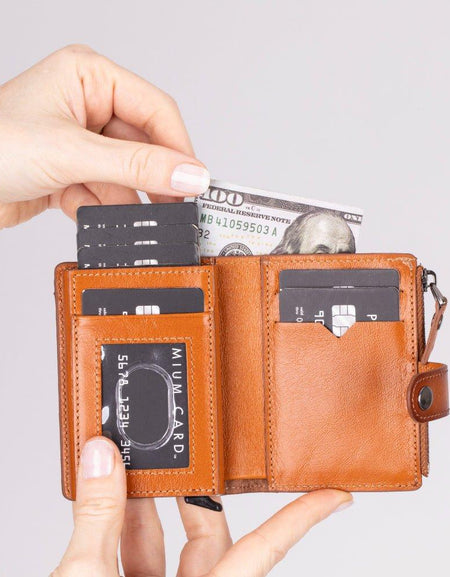Andalusia Genuine Leather Pop-Up Cardholder with RFID Protection-1